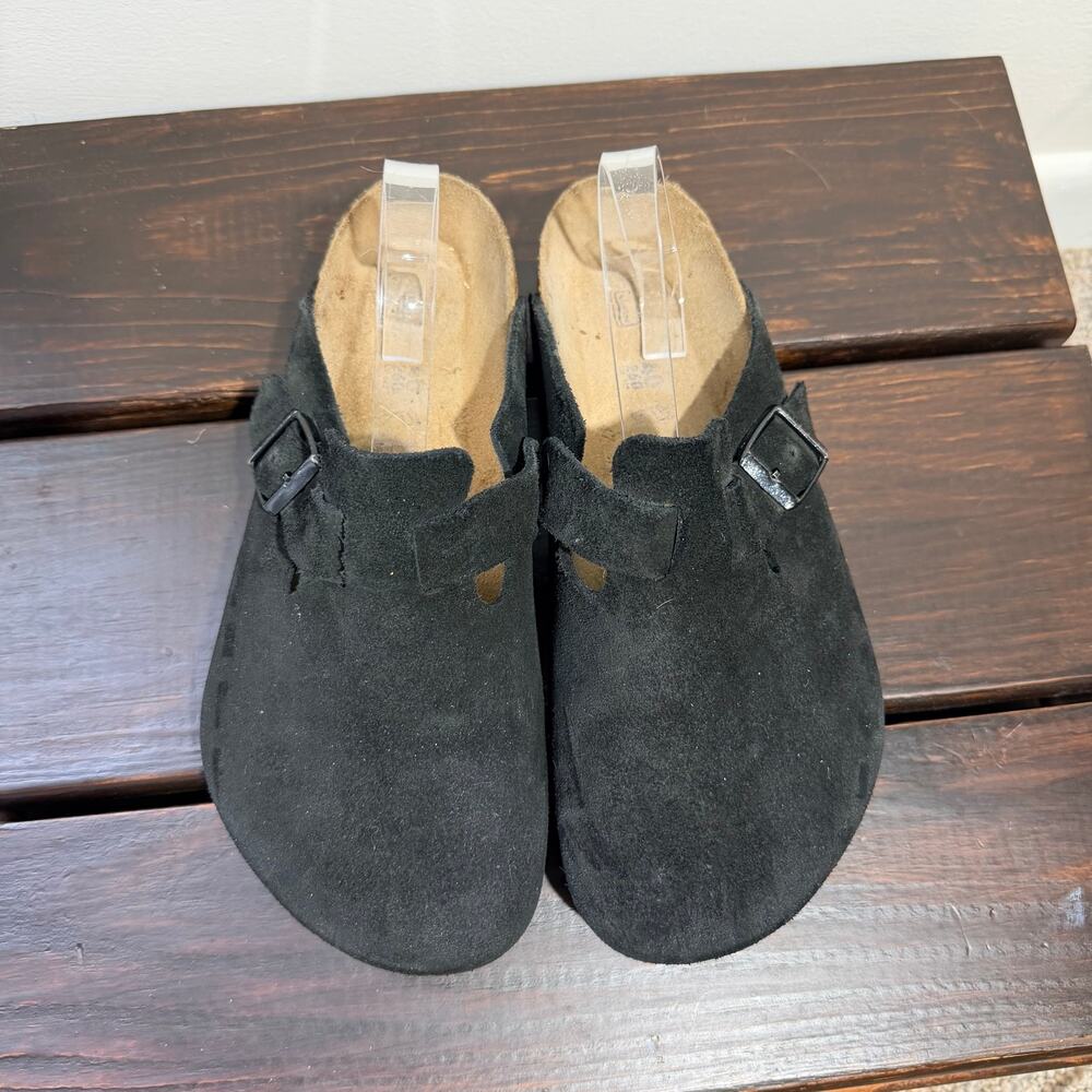 Birkenstock Boston Soft Footbed Clogs Size 40 Women's 9 Black Suede Leather - Picture 4 of 8
